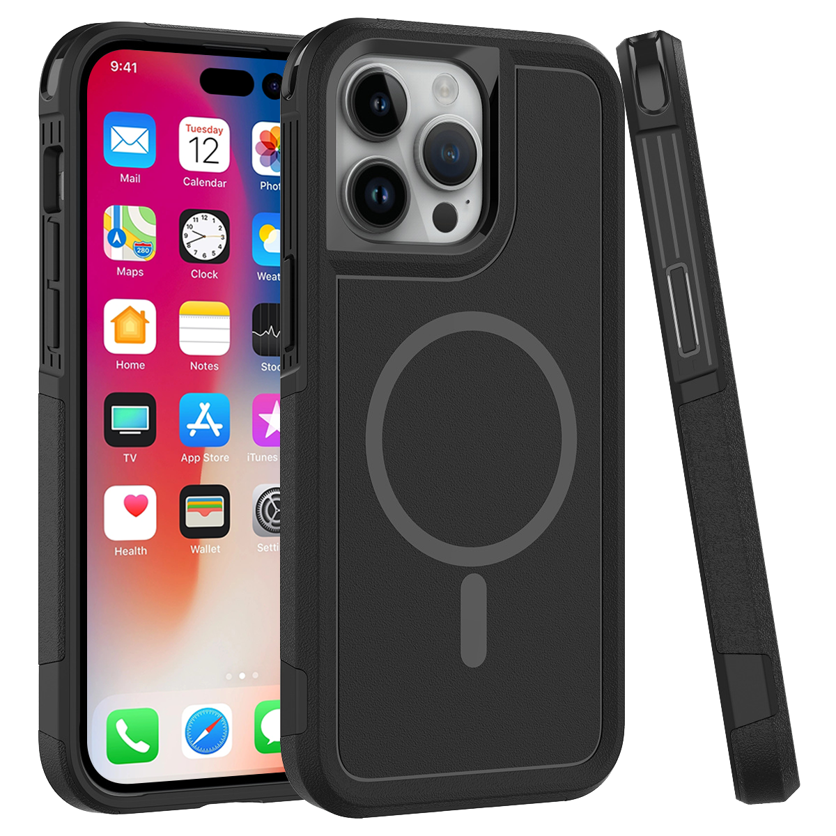 QUAD iPhone 15+ QMag Hammer Black