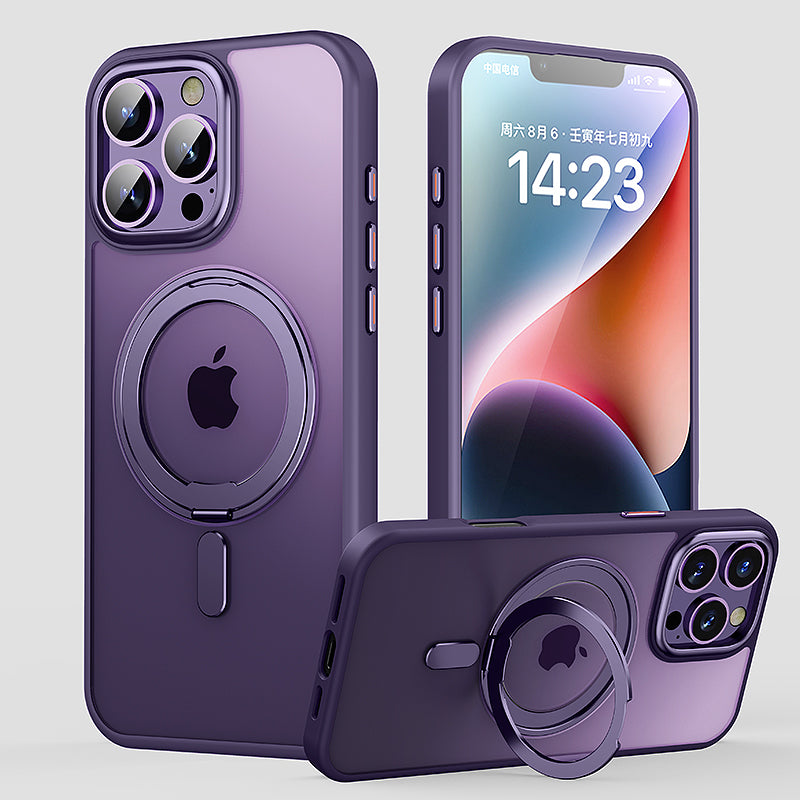 Quad iPhone 16 Qmag KickStand Case Purple