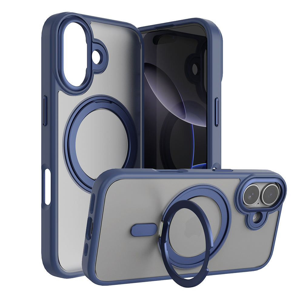 Quad iPhone 17 Qmag Kick Stand Blue Case