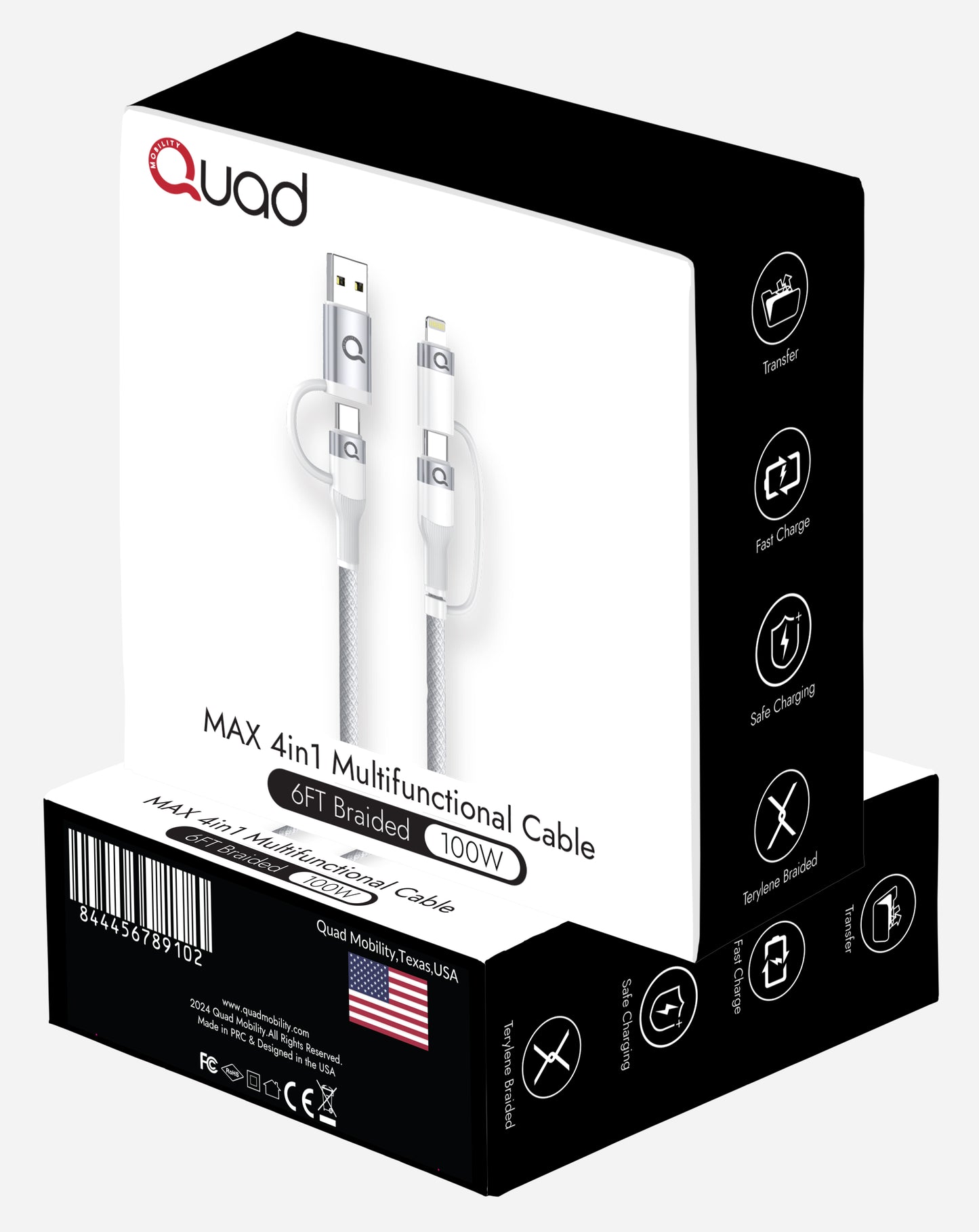 Quad Cable Max 100w 4-1 6ft