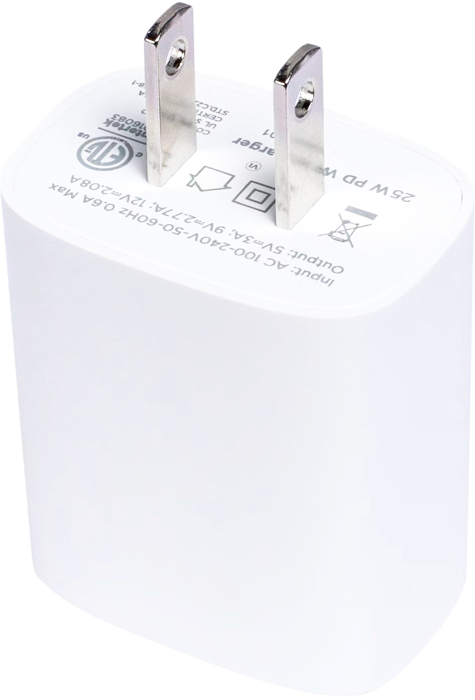Quad Super Fast PD25W Charger Adapter White