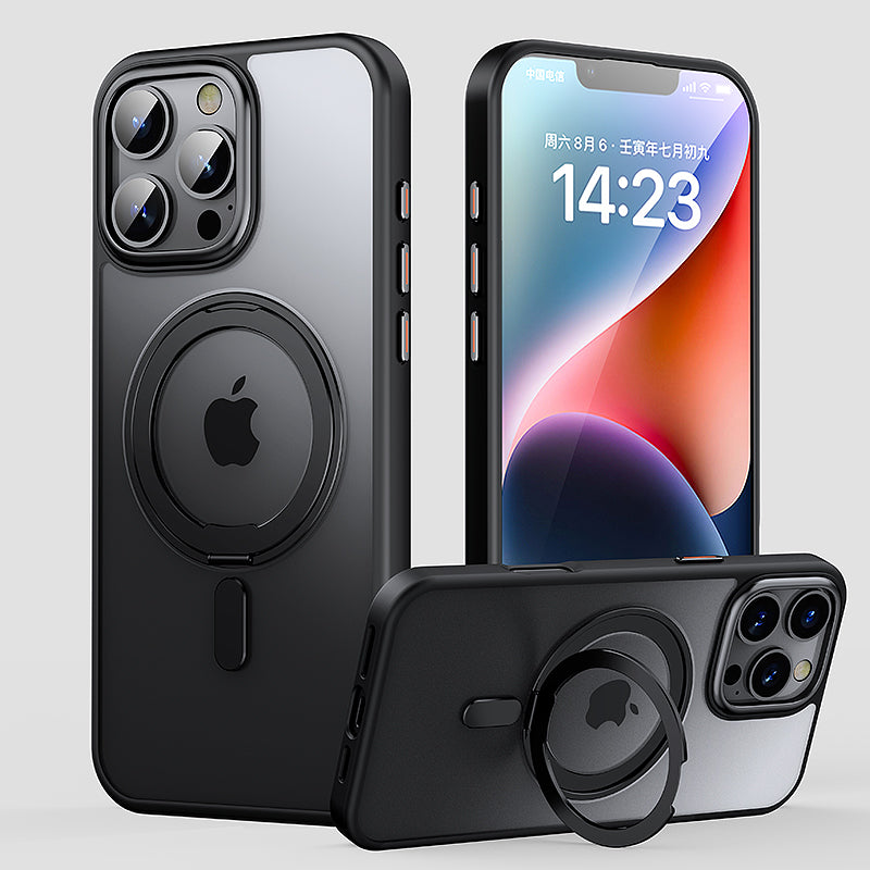 Quad iPhone 16 Pro Qmag KickStand Case Black