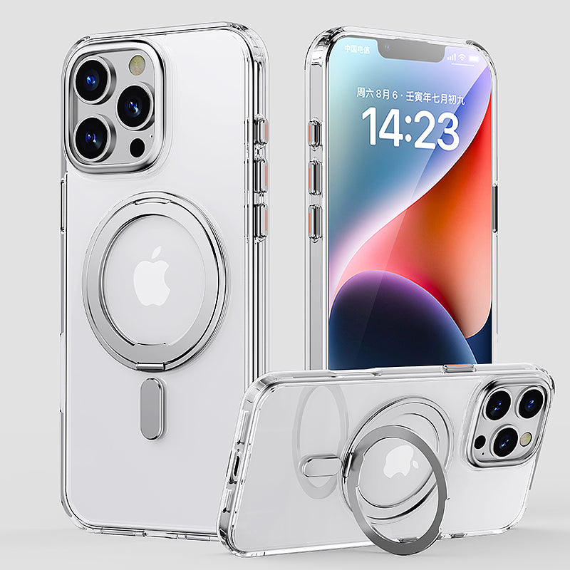 Quad iPhone 16 Pro Max Qmag KickStand Case Clear