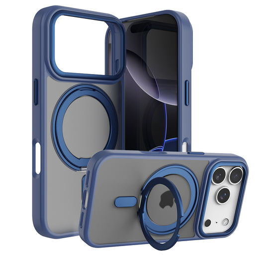 Quad iPhone 17 Pro Qmag Kick Stand Blue Case