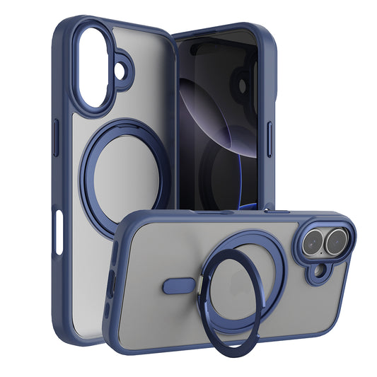 Quad iPhone 17 Qmag Kick Stand Blue Case