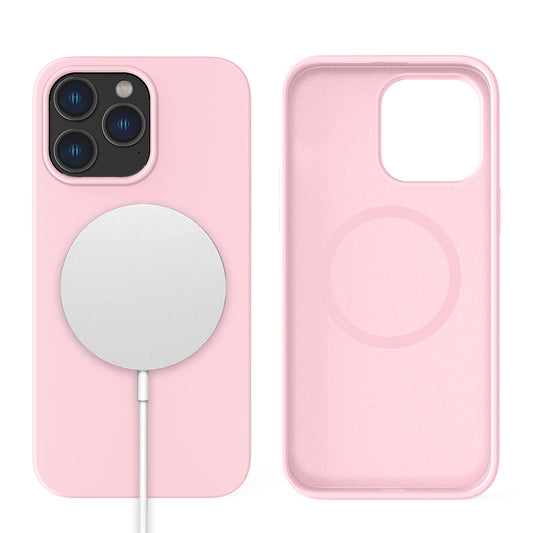 Quad Iphone 14 Plus Qmag Liquid Silicone Case Pink..